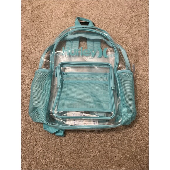 Hurley Transparent Daypack Backpack Teal New - Picture 1 of 2